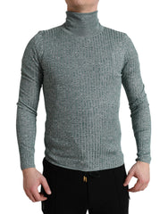 Dolce & Gabbana Green Polyester Turtleneck Pullover Sweater -   -  Dolce & Gabbana.