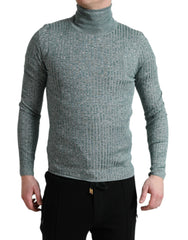 Dolce & Gabbana Green Polyester Turtleneck Pullover Sweater -   -  Dolce & Gabbana.