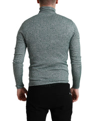 Dolce & Gabbana Green Polyester Turtleneck Pullover Sweater -   -  Dolce & Gabbana.