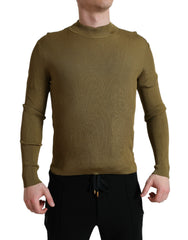 Dolce & Gabbana Army Green Viscose Crewneck Pullover Sweater -   -  Dolce & Gabbana.