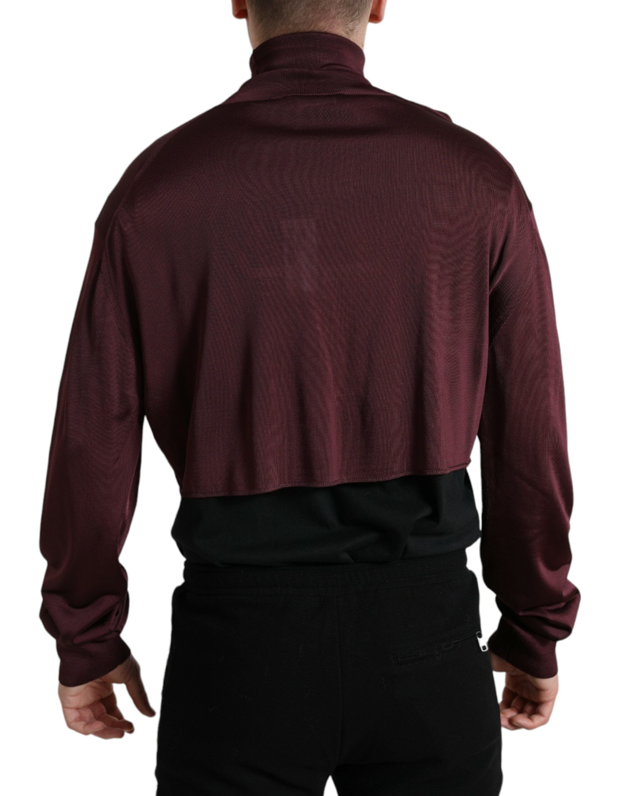 Dolce & Gabbana Maroon Viscose Turtleneck Pullover Sweater -   -  Dolce & Gabbana. Dolce & Gabbana Maroon Viscose Turtleneck Pullover Sweater -   -  Dolce & Gabbana.