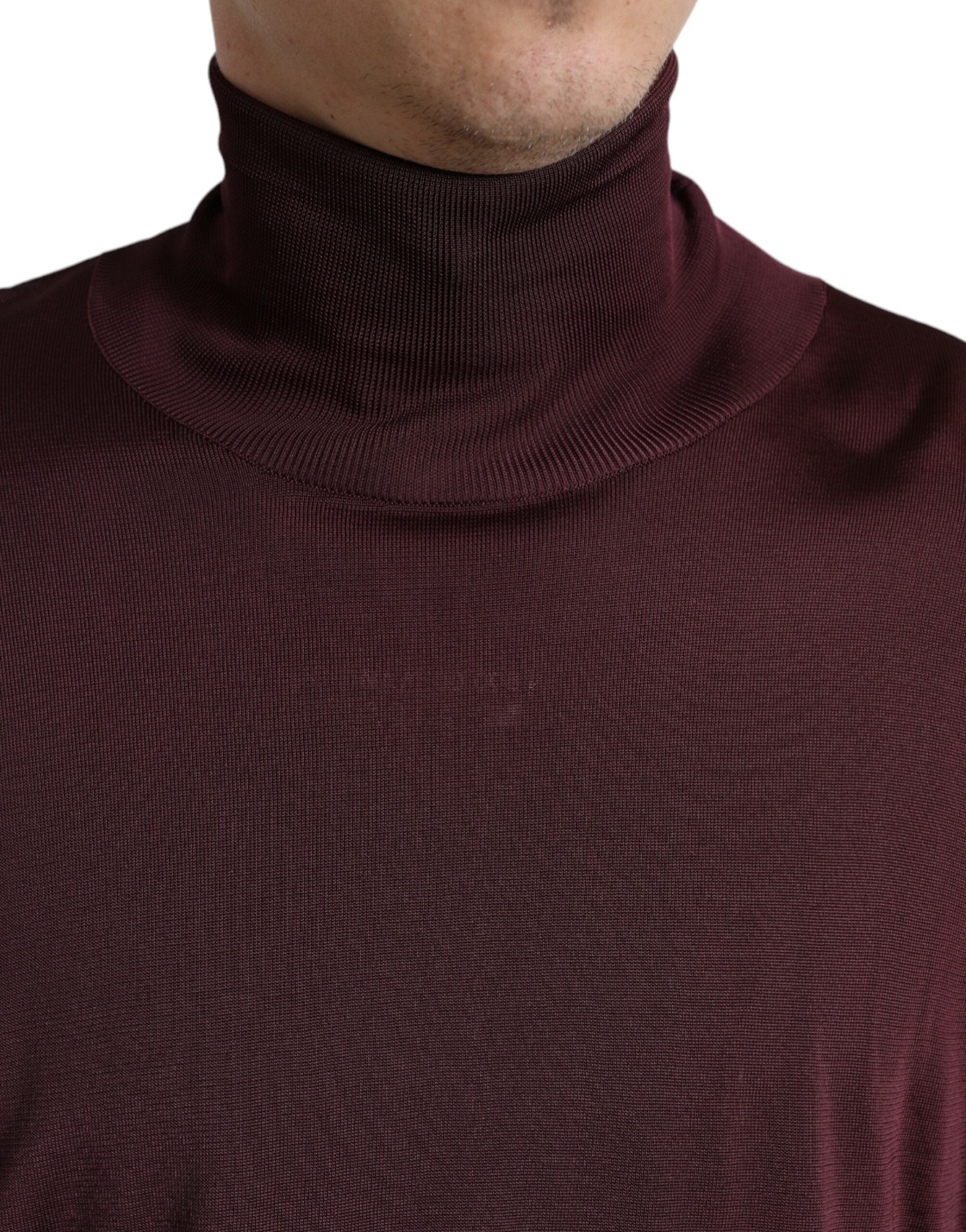 Dolce & Gabbana Maroon Viscose Turtleneck Pullover Sweater -   -  Dolce & Gabbana. Dolce & Gabbana Maroon Viscose Turtleneck Pullover Sweater -   -  Dolce & Gabbana.