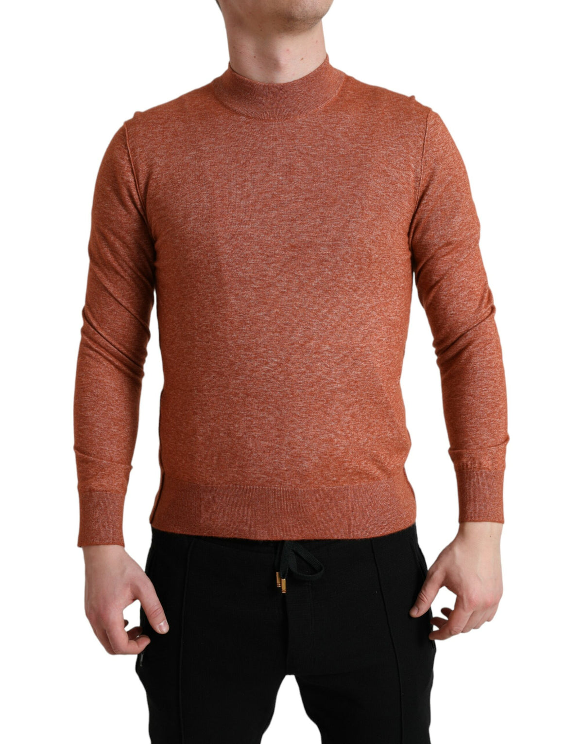 Dolce & Gabbana Orange Cashmere Crew Neck Pullover Sweater -   -  Dolce & Gabbana.
