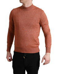 Dolce & Gabbana Orange Cashmere Crew Neck Pullover Sweater -   -  Dolce & Gabbana.