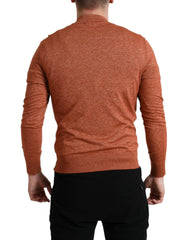 Dolce & Gabbana Orange Cashmere Crew Neck Pullover Sweater -   -  Dolce & Gabbana.