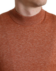 Dolce & Gabbana Orange Cashmere Crew Neck Pullover Sweater -   -  Dolce & Gabbana.