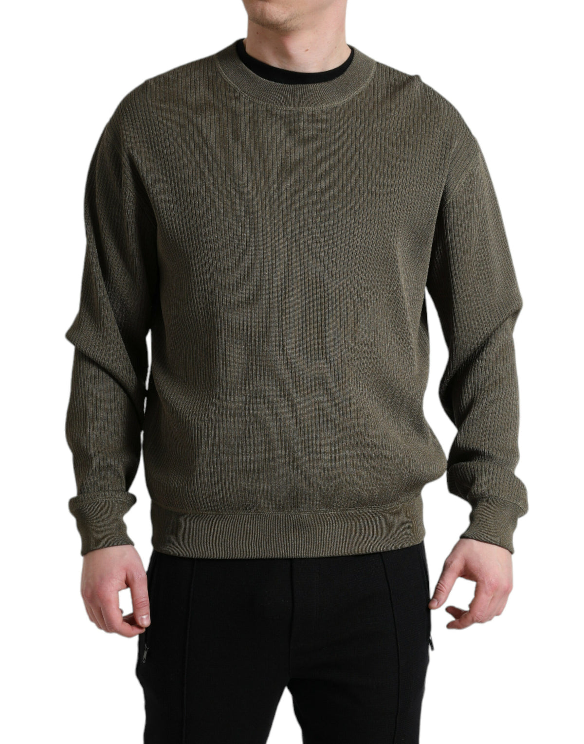 Dolce & Gabbana Green Viscose Crew Neck Men Pullover Sweater -   -  Dolce & Gabbana.