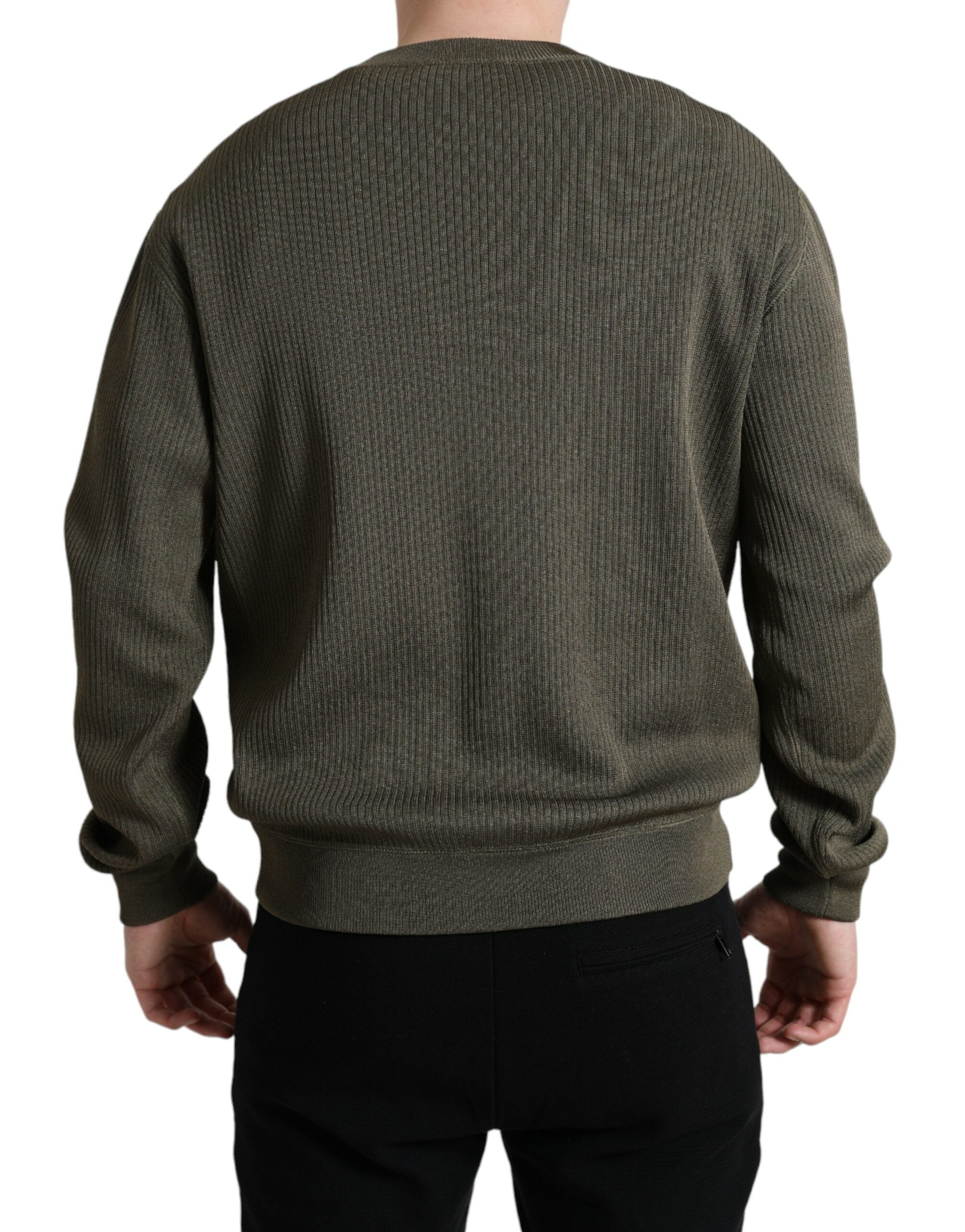 Dolce & Gabbana Green Viscose Crew Neck Men Pullover Sweater -   -  Dolce & Gabbana. Dolce & Gabbana Green Viscose Crew Neck Men Pullover Sweater -   -  Dolce & Gabbana.