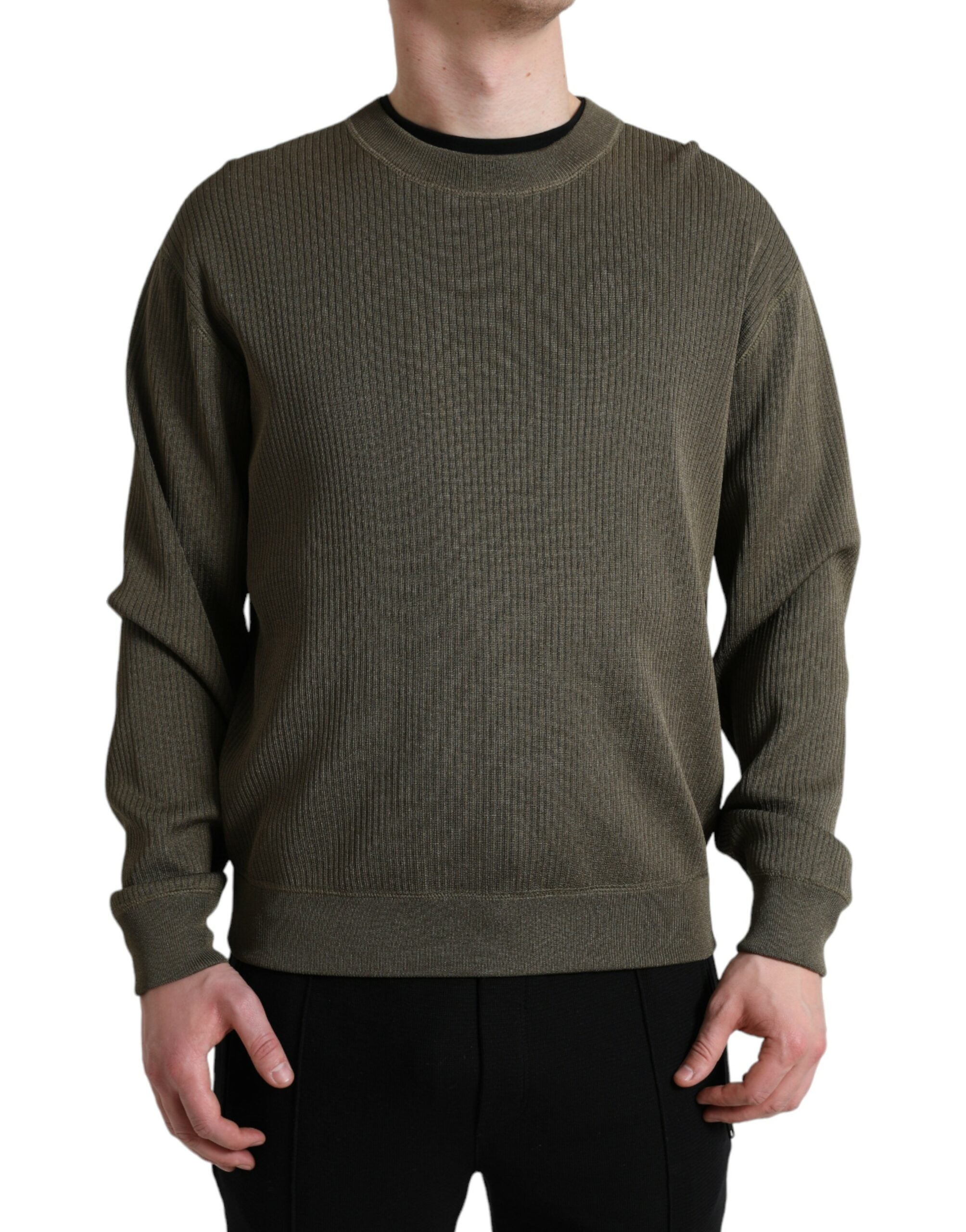 Dolce & Gabbana Green Viscose Crew Neck Men Pullover Sweater -   -  Dolce & Gabbana. Dolce & Gabbana Green Viscose Crew Neck Men Pullover Sweater -   -  Dolce & Gabbana.