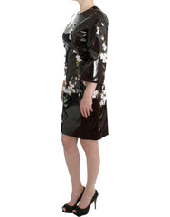 Dolce & Gabbana Black patent floral HANDPAINTED dress -   -  Dolce & Gabbana.