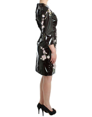 Dolce & Gabbana Black patent floral HANDPAINTED dress -   -  Dolce & Gabbana.
