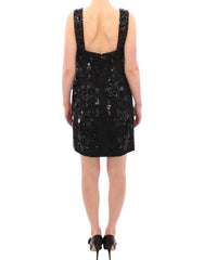 Dolce & Gabbana Black floral crystal embedded dress -   -  Dolce & Gabbana.