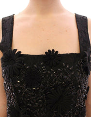 Dolce & Gabbana Black floral crystal embedded dress -   -  Dolce & Gabbana.