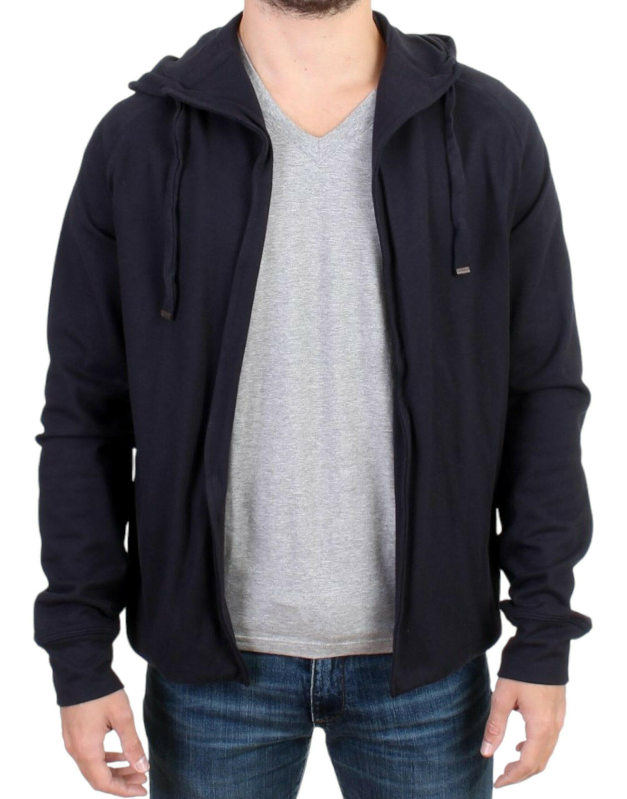 Costume National Blue hooded cotton sweater -   -  Costume National.
