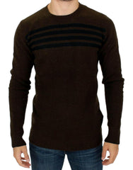 Costume National Brown striped crewneck sweater -   -  Costume National.