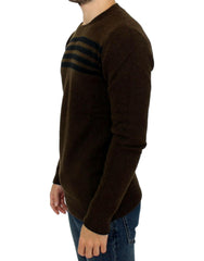 Costume National Brown striped crewneck sweater -   -  Costume National.