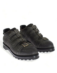 Dolce & Gabbana Gray Leather Ankle Strap Shoes Boots -   -  Dolce & Gabbana.