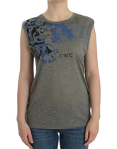 Costume National Gray print sleeveless t-shirt -   -  Costume National.
