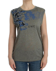 Costume National Gray print sleeveless t-shirt -   -  Costume National.