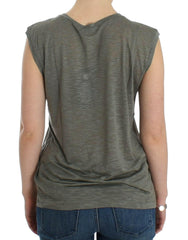 Costume National Gray print sleeveless t-shirt -   -  Costume National.