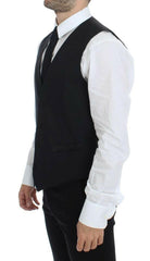 Dolce & Gabbana Black Wool Silk Stretch Dress Vest Blazer -  Vests for Men Suits -  Dolce & Gabbana.