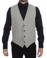 Dolce & Gabbana Beige Cotton Silk Blend Dress Vest Blazer -  Vests for Men Suits -  Dolce & Gabbana.