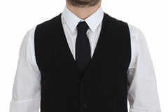 Dolce & Gabbana Black Cotton Dress Vest Blazer Jacket -  Vests for Men Suits -  Dolce & Gabbana.