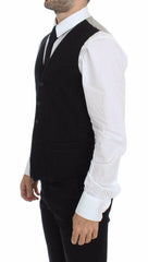 Dolce & Gabbana Black Cotton Dress Vest Blazer Jacket -  Vests for Men Suits -  Dolce & Gabbana.