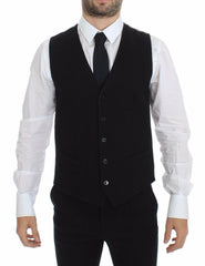 Dolce & Gabbana Black Cotton Dress Vest Blazer Jacket -  Vests for Men Suits -  Dolce & Gabbana.