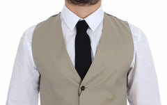 Dolce & Gabbana Beige Cotton Dress Vest Blazer Jacket -  Vests for Men Suits -  Dolce & Gabbana.
