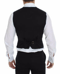 Dolce & Gabbana Black Flax Cotton Dress Vest Blazer -  Vests for Men Suits -  Dolce & Gabbana.
