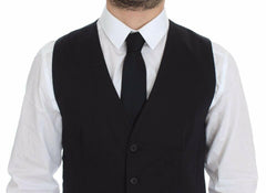 Dolce & Gabbana Blue Cotton Stretch Dress Vest Blazer -  Vests for Men Suits -  Dolce & Gabbana.