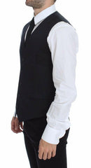 Dolce & Gabbana Blue Cotton Stretch Dress Vest Blazer -  Vests for Men Suits -  Dolce & Gabbana.