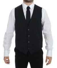 Dolce & Gabbana Blue Cotton Stretch Dress Vest Blazer -  Vests for Men Suits -  Dolce & Gabbana.