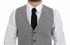 Dolce & Gabbana Gray Cotton Stretch Dress Vest Blazer -  Vests for Men Suits -  Dolce & Gabbana.