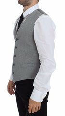 Dolce & Gabbana Gray Cotton Stretch Dress Vest Blazer -  Vests for Men Suits -  Dolce & Gabbana.