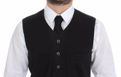 Dolce & Gabbana Black Cotton Viscose Dress Vest Blazer -  Vests for Men Suits -  Dolce & Gabbana.