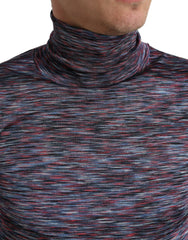 Dolce & Gabbana Blue Purple Turtleneck Pullover Sweater -   -  Dolce & Gabbana.