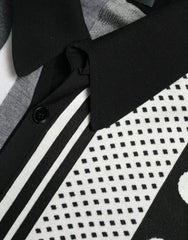 Dolce & Gabbana Black White Jumper Cardigan Polo Sweater -   -  Dolce & Gabbana.