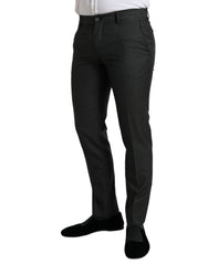 Dolce & Gabbana Dark Gray Stretch Slim Formal Pants -   -  Dolce & Gabbana.