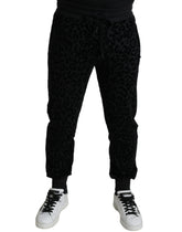Dolce & Gabbana Black Leopard Cotton Slim Fit Jogger Pants -   -  Dolce & Gabbana.
