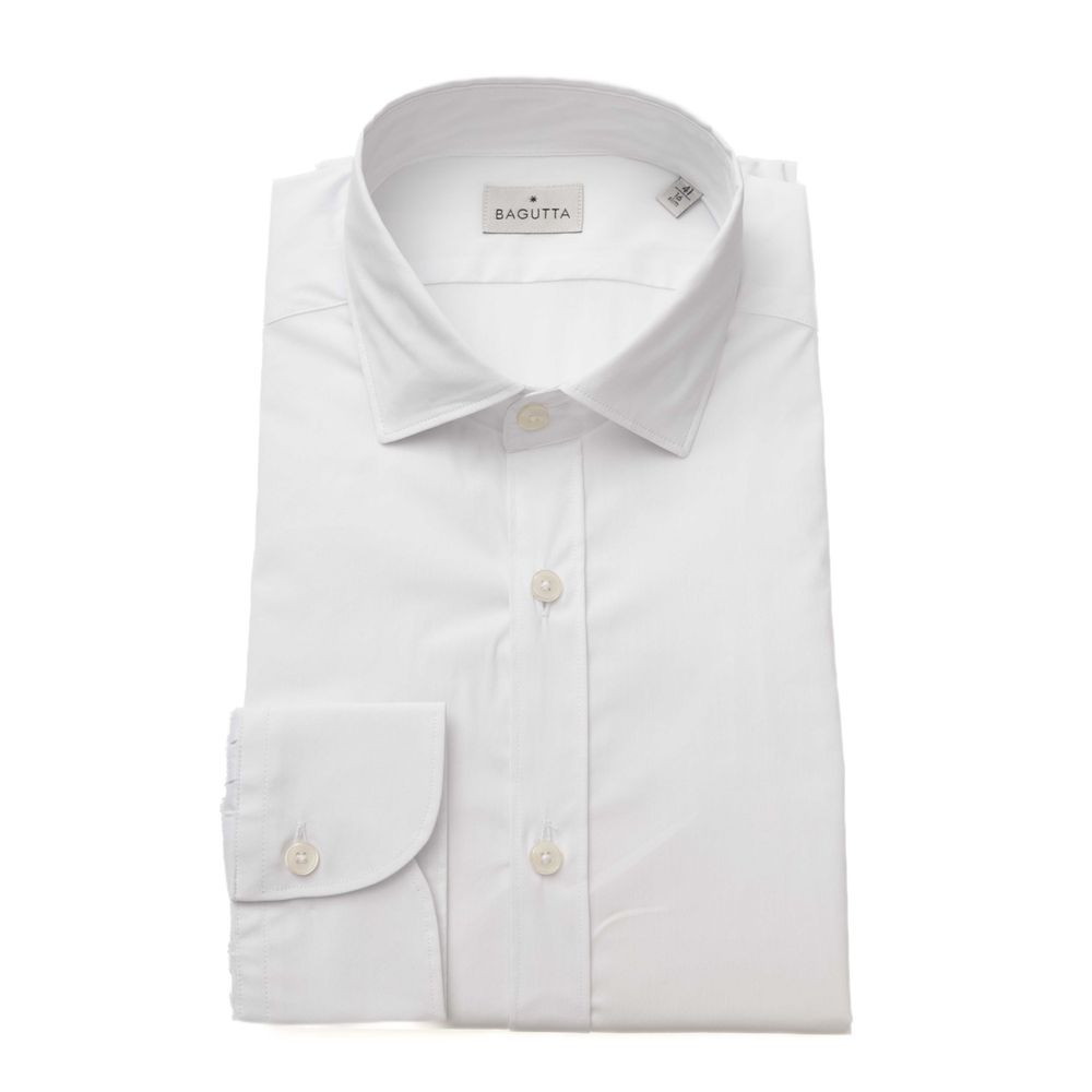 Bagutta White Cotton Men's Shirt -   -  Bagutta.