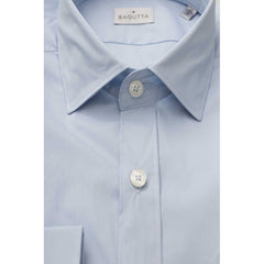Bagutta Light Blue Cotton Men Shirt -   -  Bagutta.