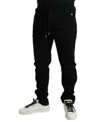 Dolce & Gabbana Black Cotton Blend Jogger Sweatpants Pants -   -  Dolce & Gabbana.
