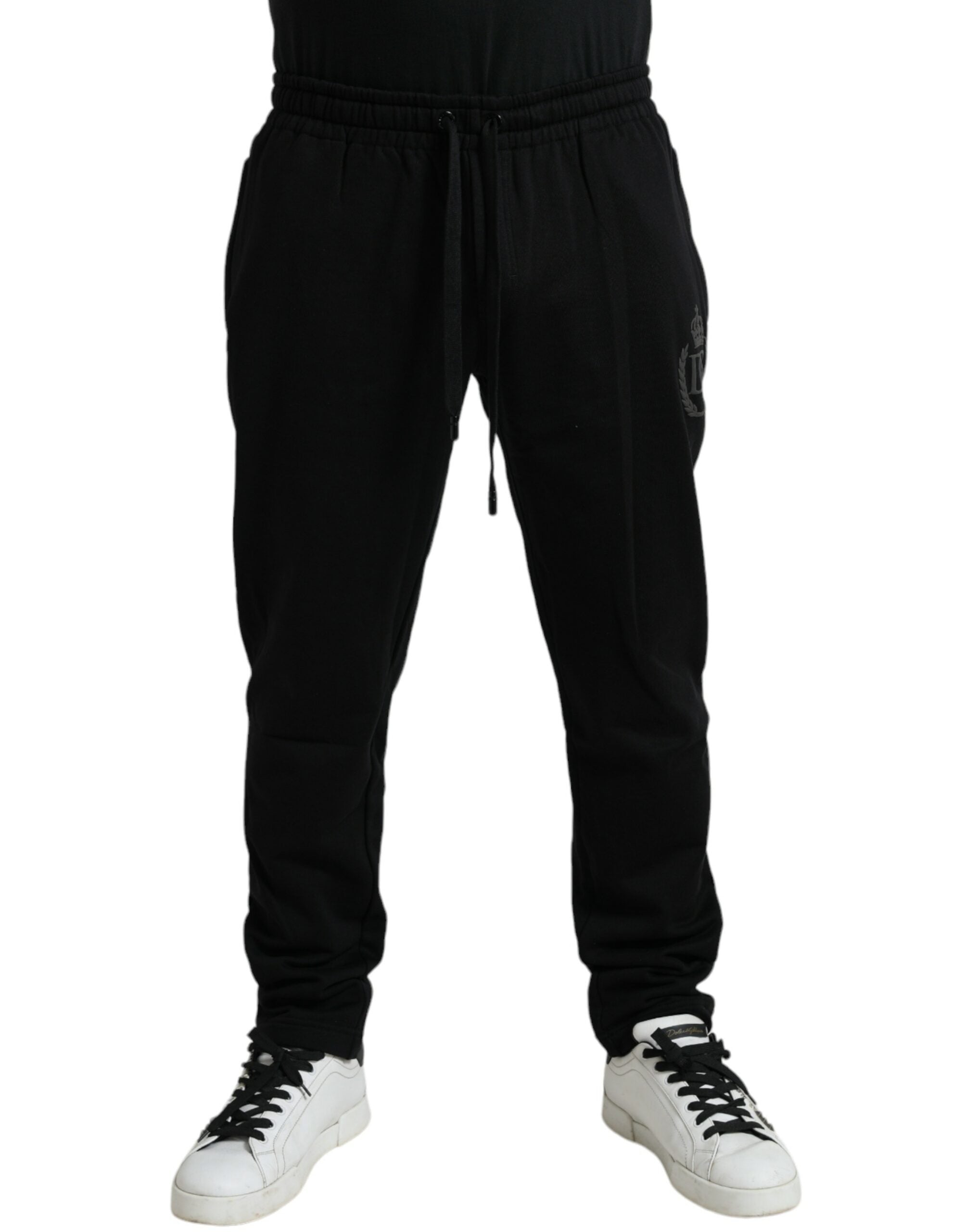 Dolce & Gabbana Black Cotton Logo Jogger Men Sweatpants Pants -   -  Dolce & Gabbana.