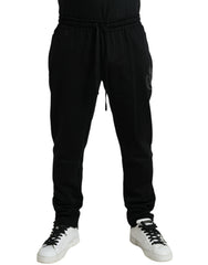 Dolce & Gabbana Black Cotton Logo Jogger Men Sweatpants Pants -   -  Dolce & Gabbana.