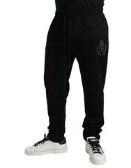 Dolce & Gabbana Black Cotton Logo Jogger Men Sweatpants Pants -   -  Dolce & Gabbana.