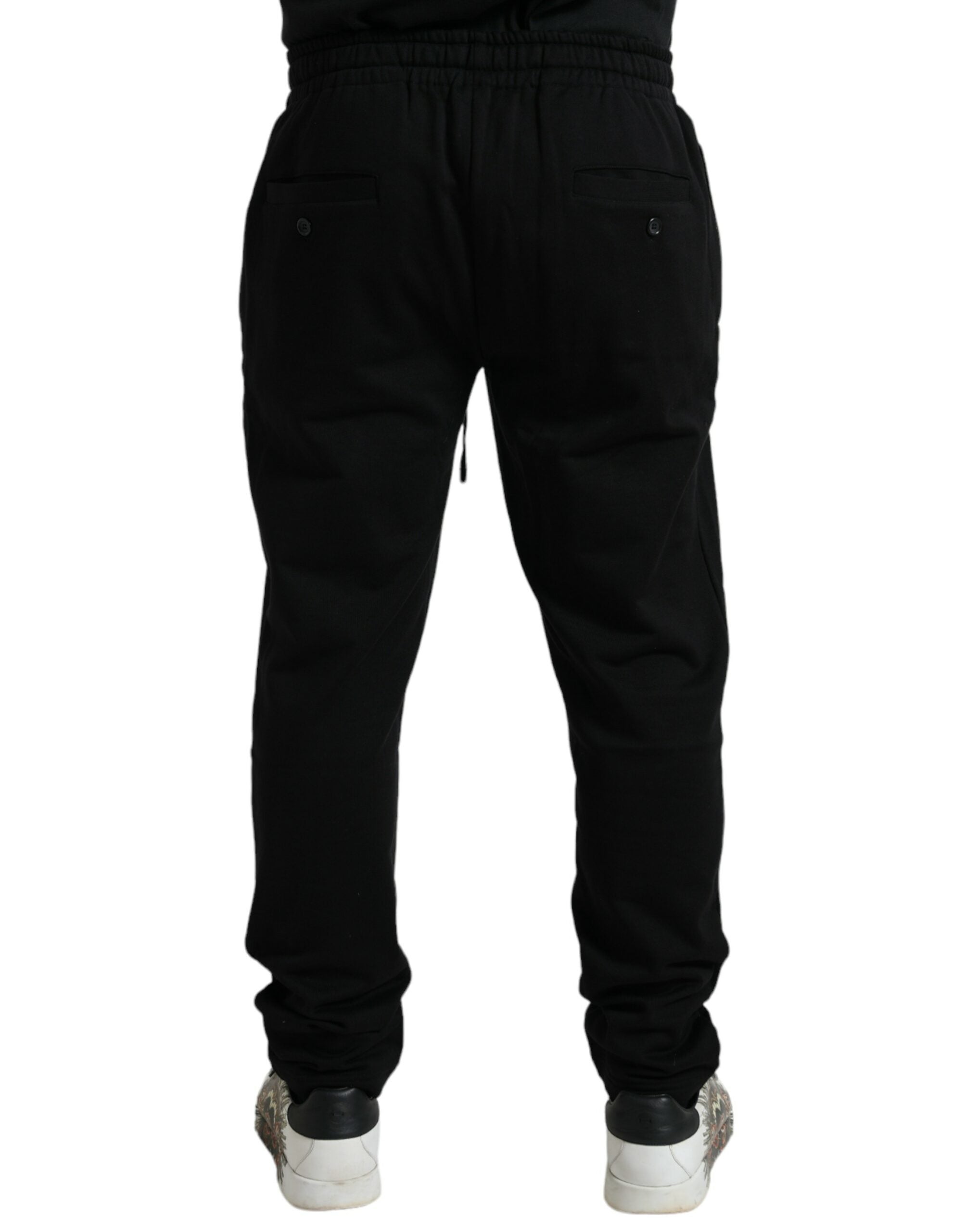 Dolce & Gabbana Black Cotton Logo Jogger Men Sweatpants Pants -   -  Dolce & Gabbana. Dolce & Gabbana Black Cotton Logo Jogger Men Sweatpants Pants -   -  Dolce & Gabbana.