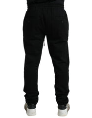 Dolce & Gabbana Black Cotton Logo Jogger Men Sweatpants Pants -   -  Dolce & Gabbana.