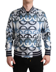 Dolce & Gabbana Multicolor Logo Print Bomber Blouson Jacket -   -  Dolce & Gabbana.